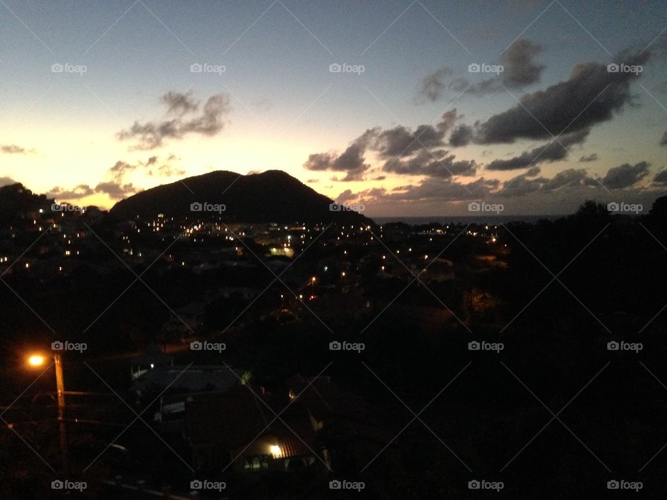 St Lucia sun set