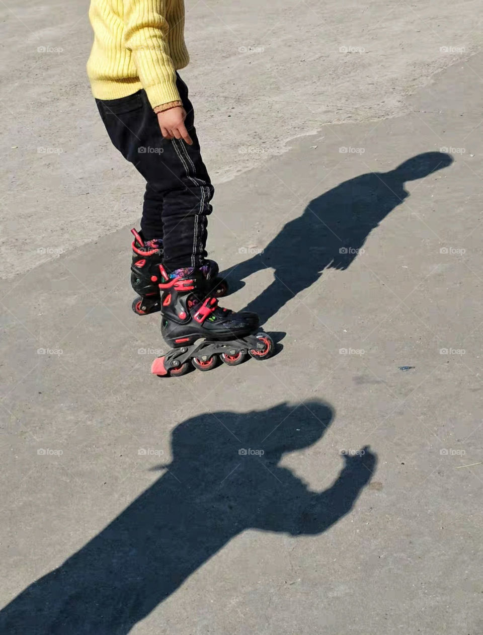 Perfect Shadow Kid Riding on a Roller Coaster With His Dad Coaching Him