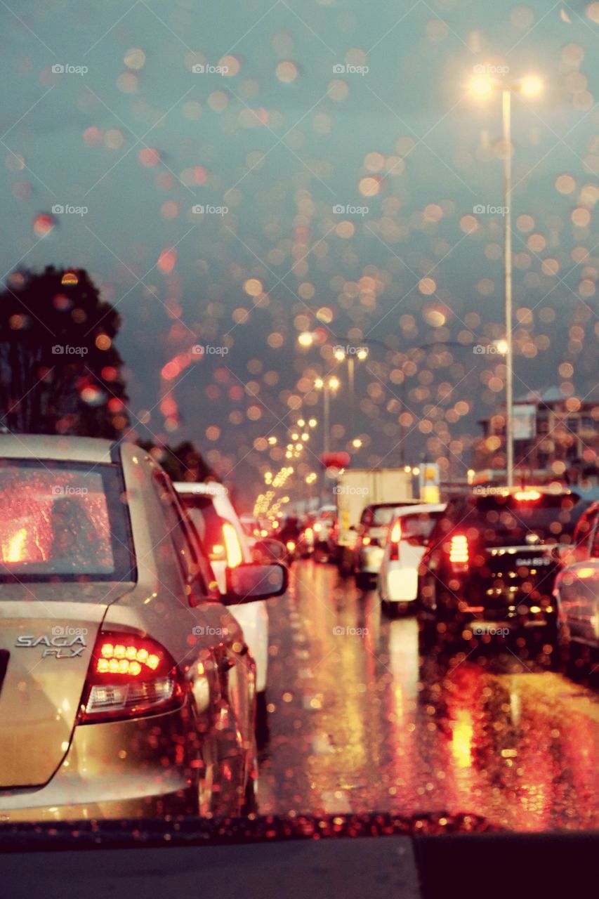 On the back home from work
