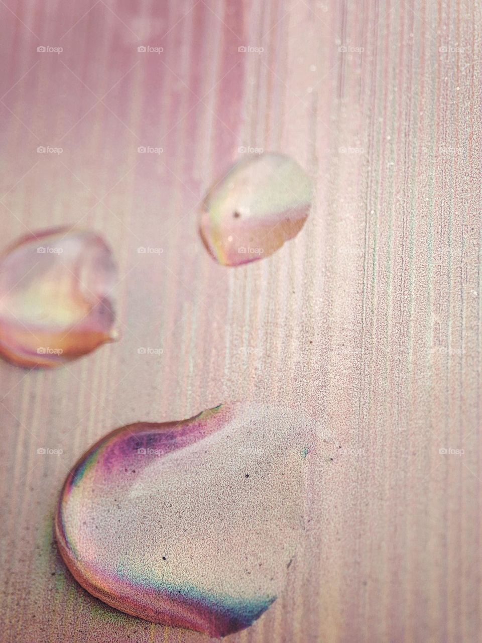 Droplets on a colourful background