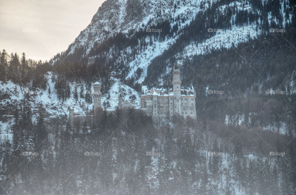 Neuschwanstein in the fog