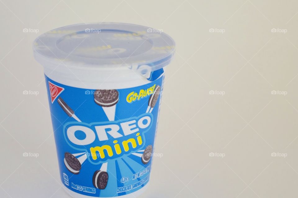 Oreo mini cookies go pack with white background 