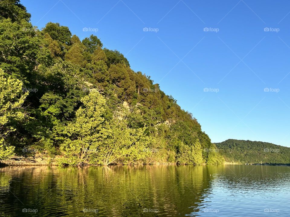 Bright blue cloudless summer sky