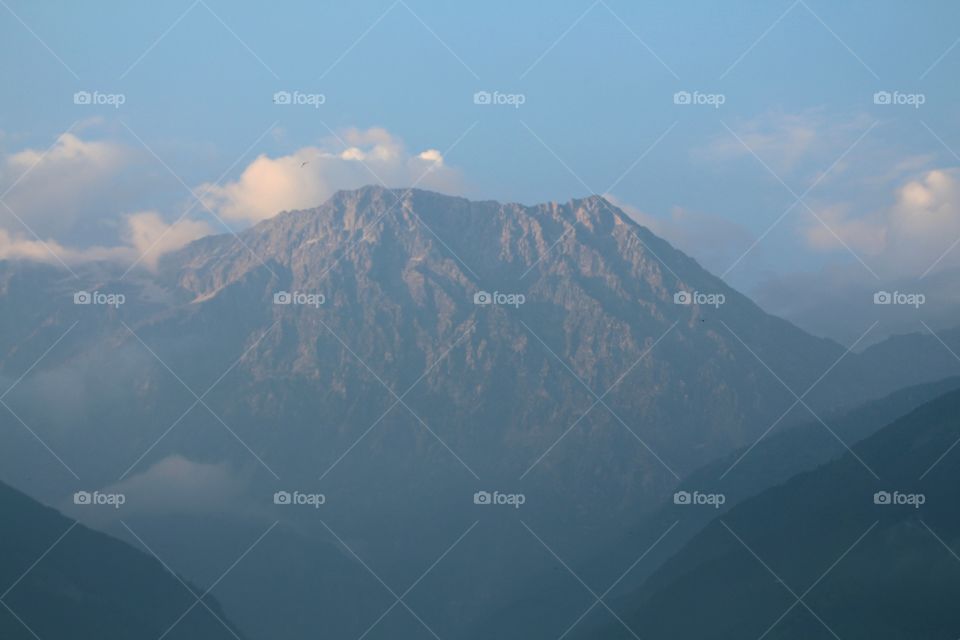 Himalayas
Dhauladhar mountain ranges of Himalayas in Himachal Pradesh in India. Himalayas are the highest mountain peaks in the world.