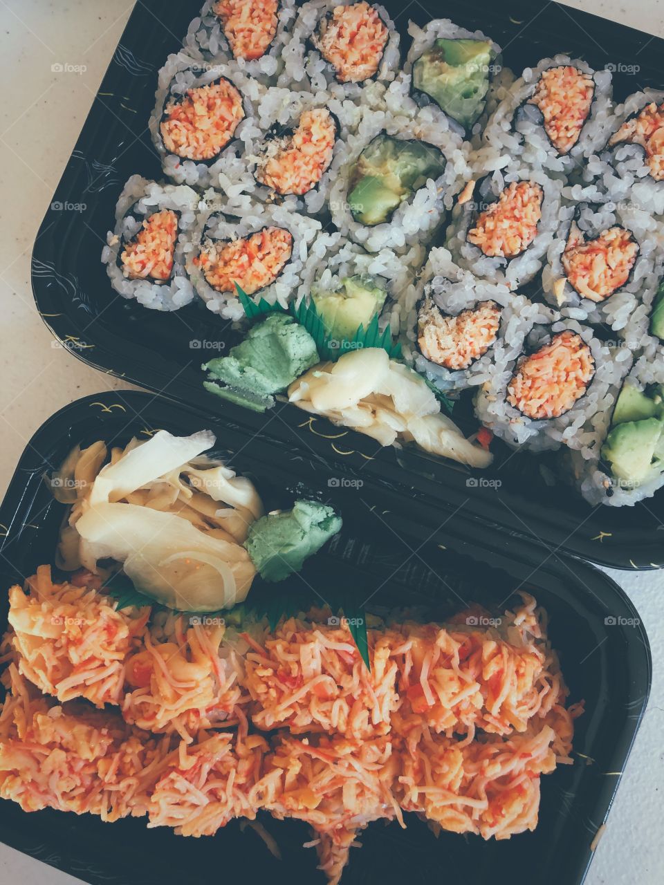 Japanese Sushi Takeout Dinner 