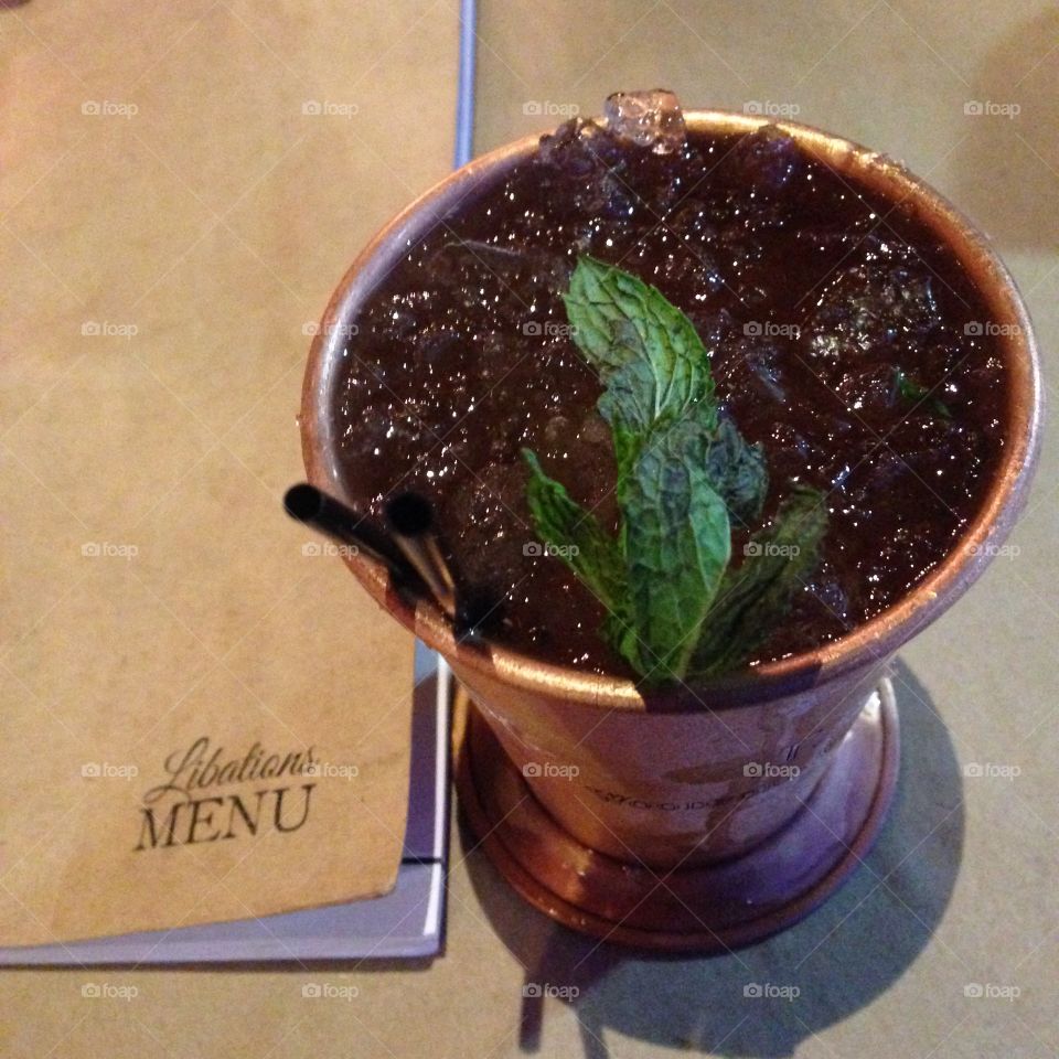 Mint julep . Celebrating the Kentucky Derby in style!
