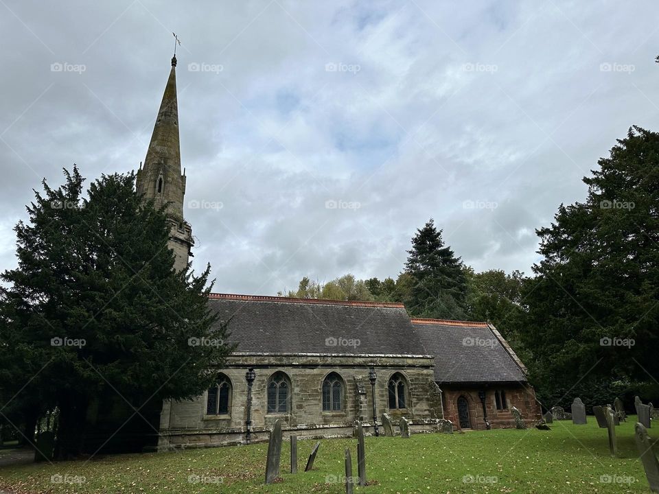 Church of St. James in Ansty England lovely rural country village historic architecture vacation about to rain weather scenery worth the walk