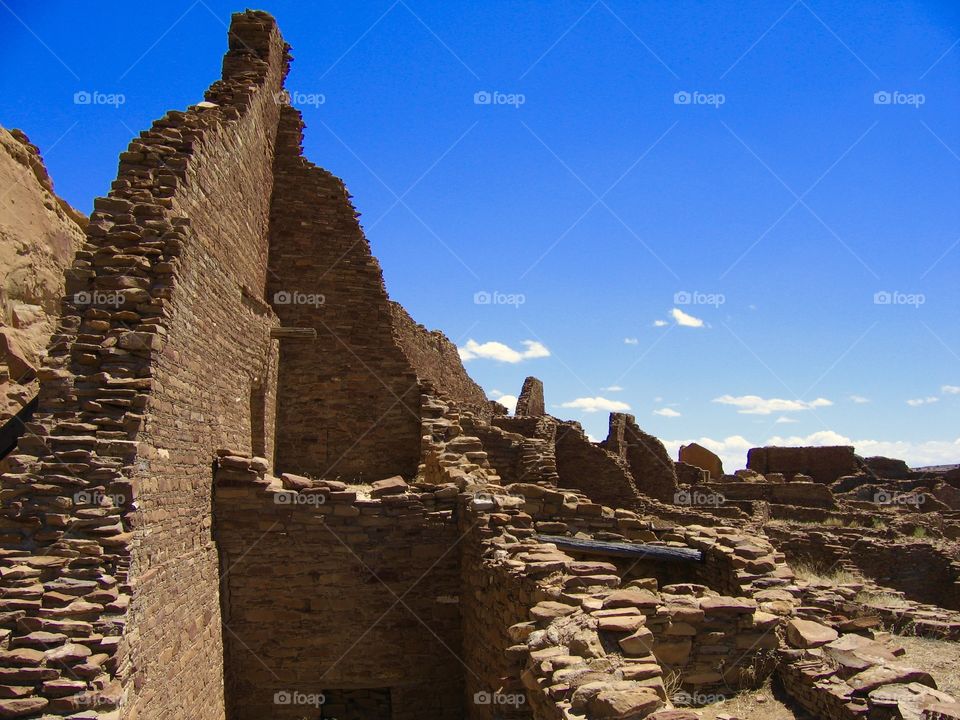 Ancient ruins in Chaco Canyon, New Mexico 