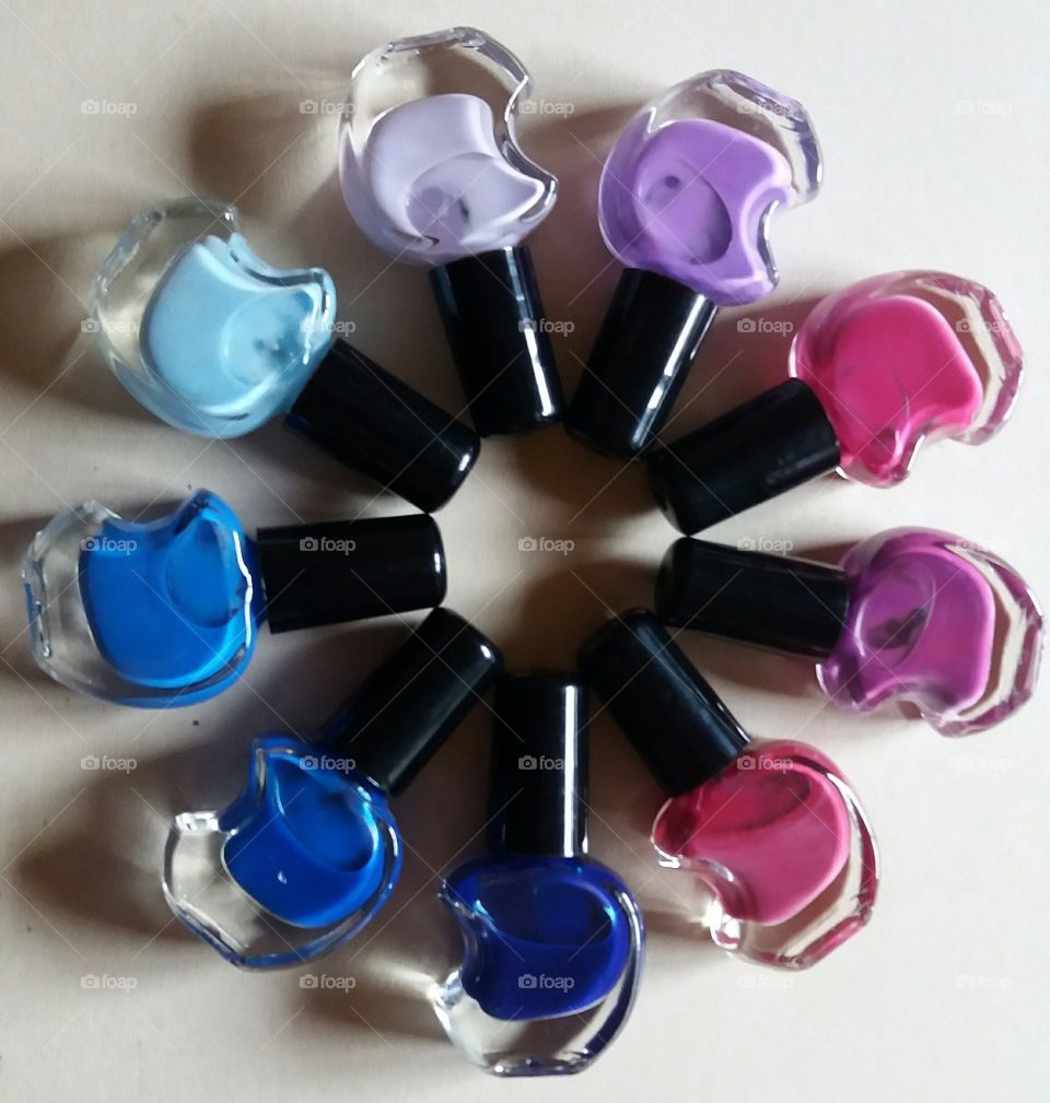 color palette cosmetic nails