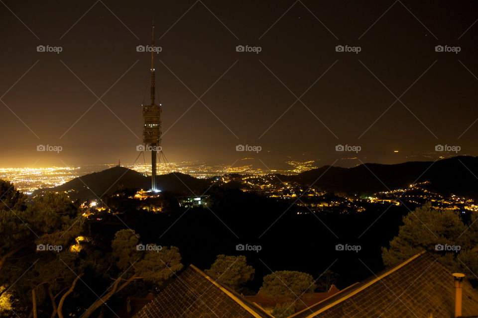 night tower barcelona catalunya by superpollo69