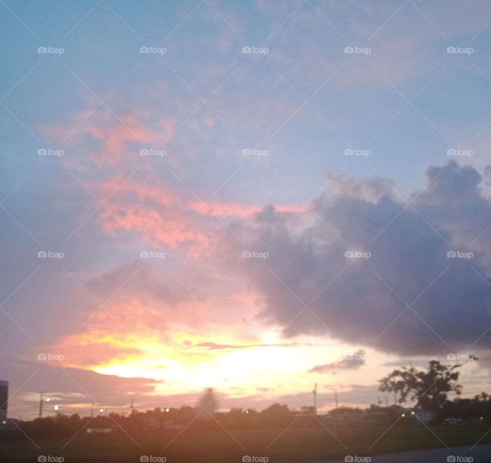 A sunset from the Gulf Coast of Mississippi