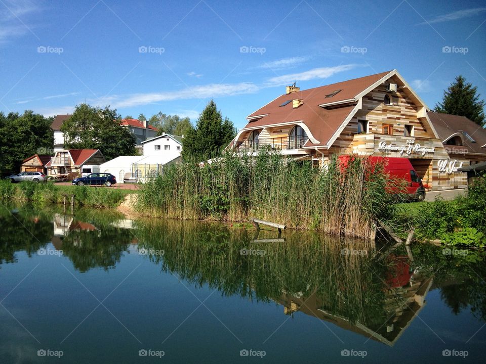 reflections on the lake in Poland