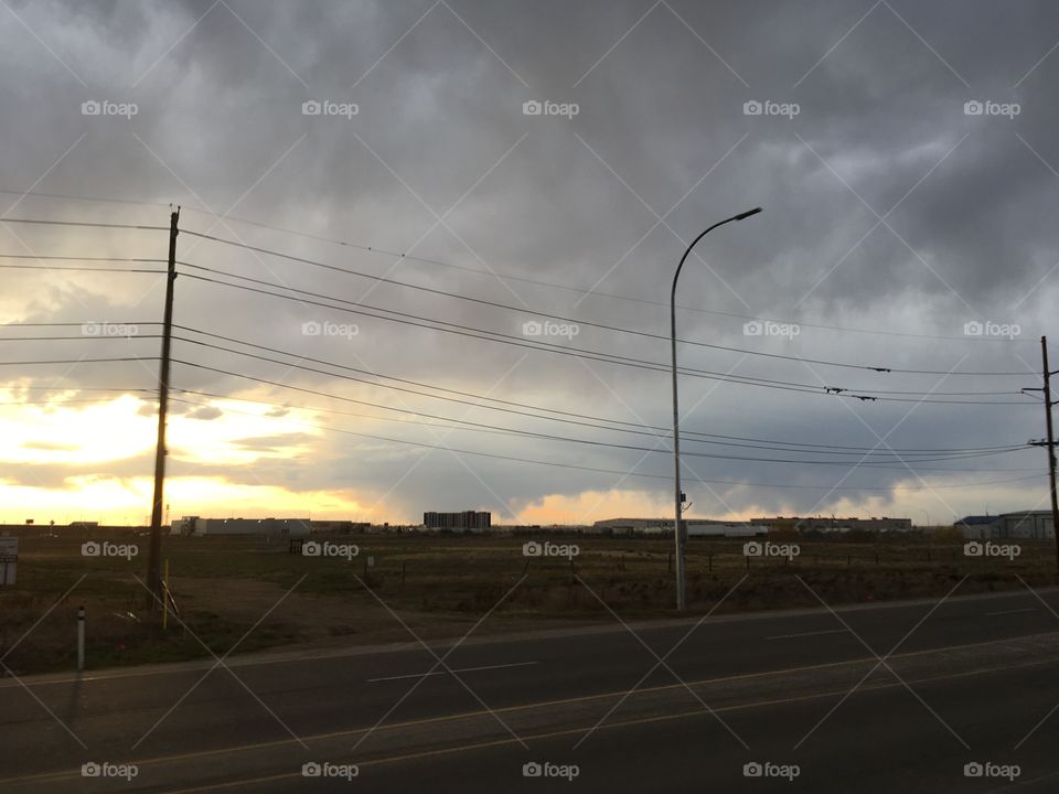 Stormy sunset Alberta 