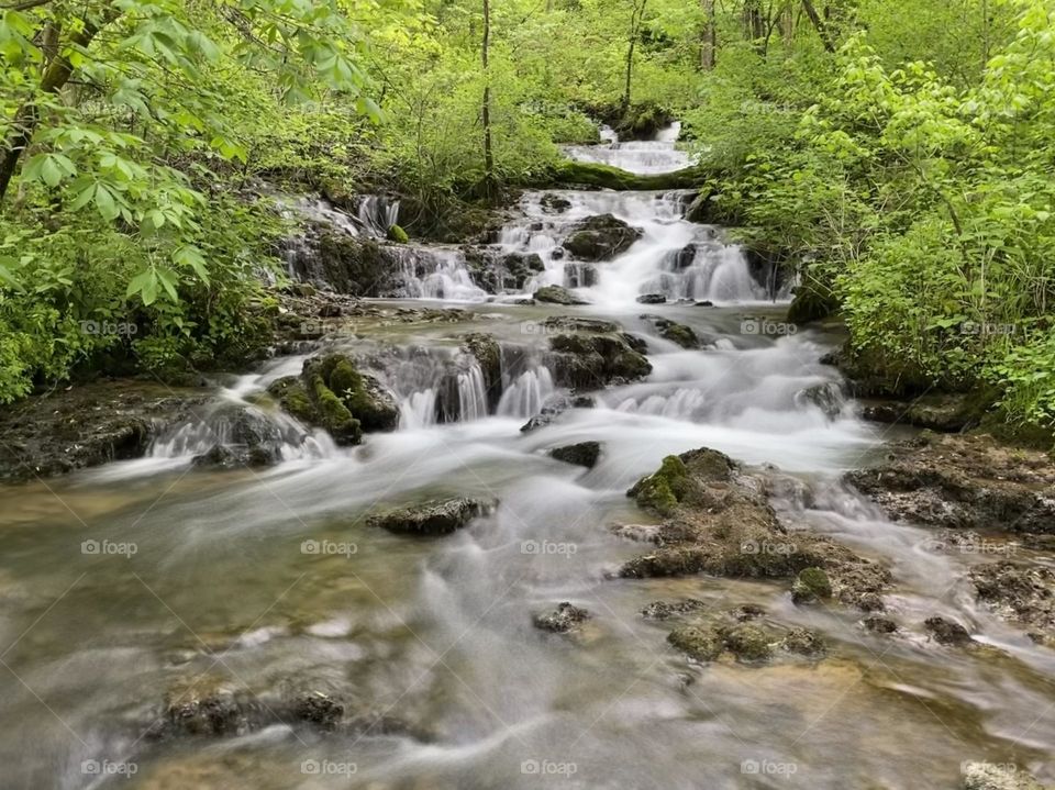 Long exposure photo of a pretty waterfall 