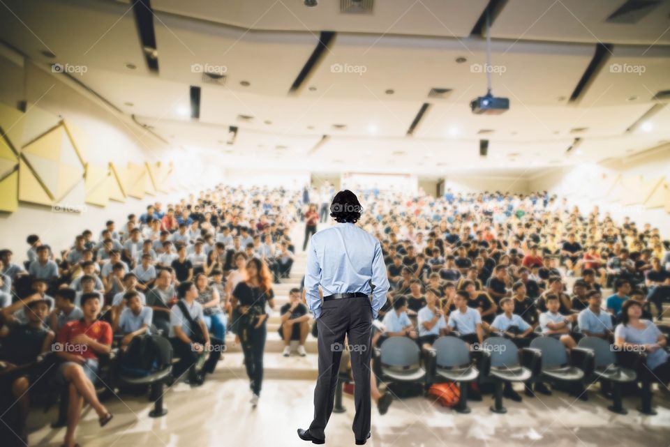 business seminar with lots of people