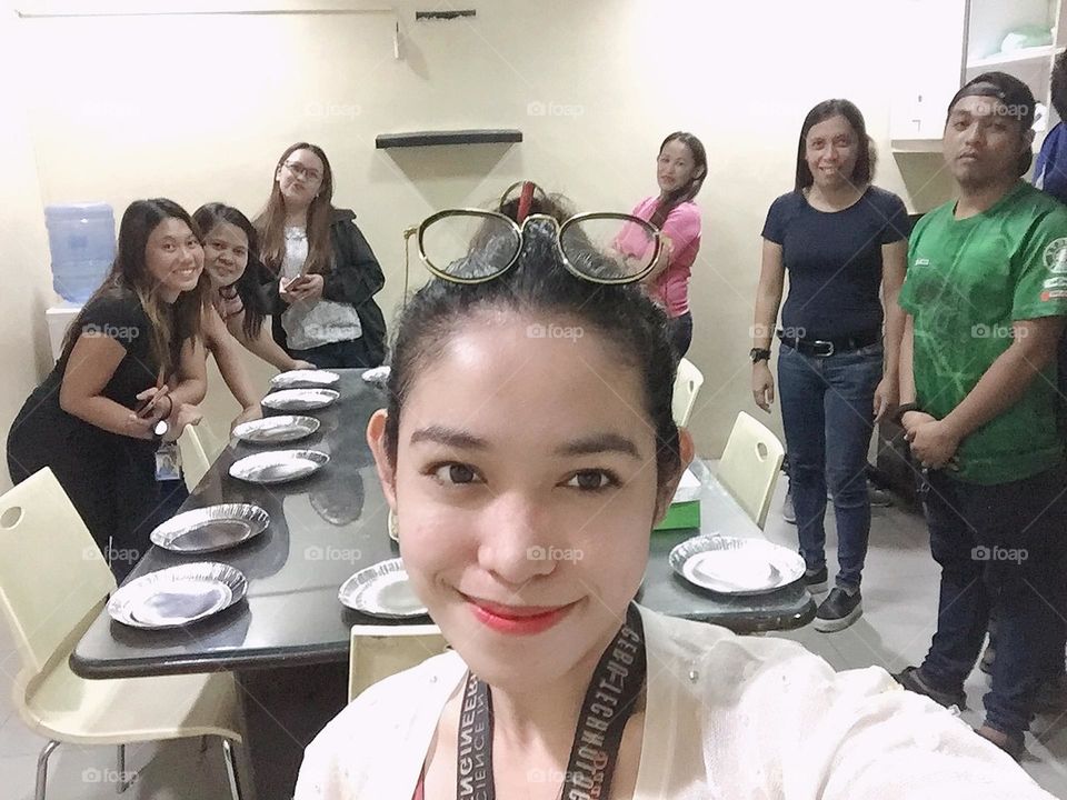 Our small happiness when we can eat together everytime there’s a birthday celebrant in our office