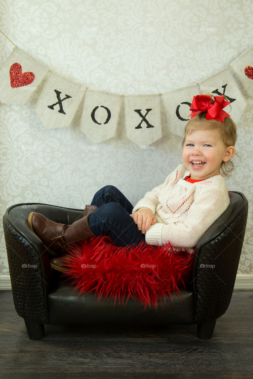 Valentine, Valentine's Day, Toddler, Girl, Bow