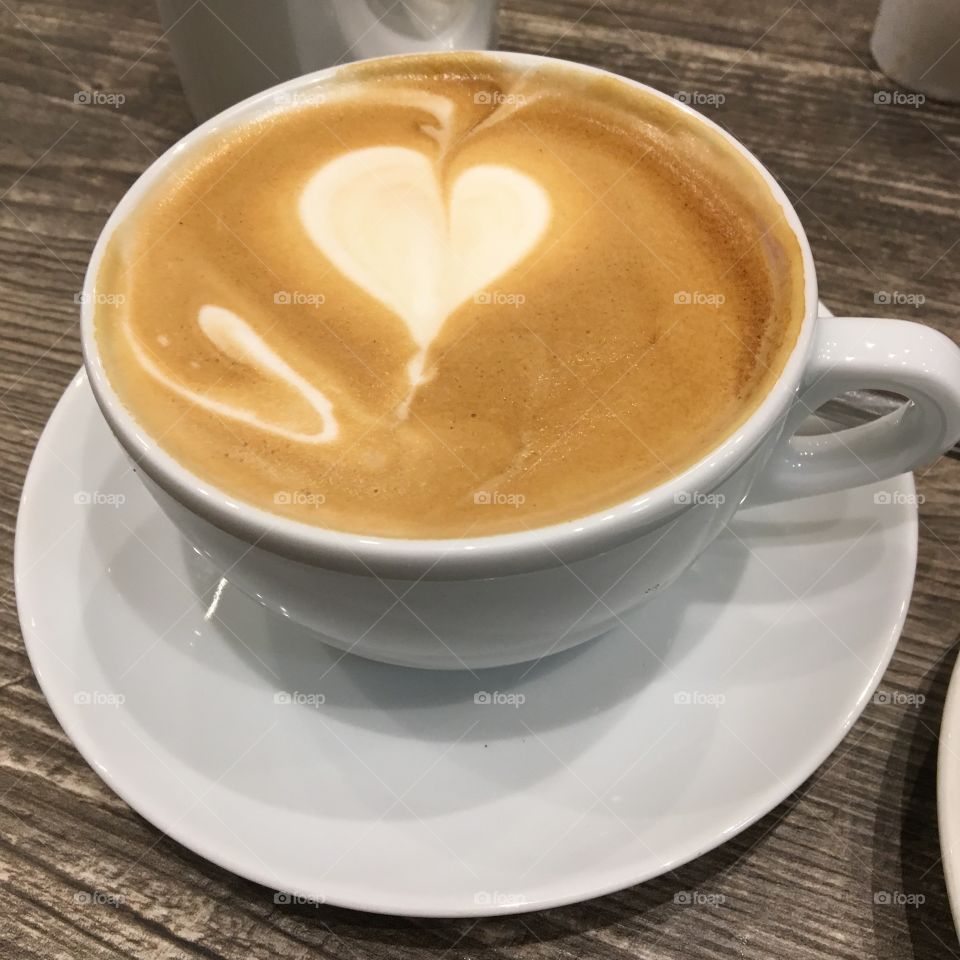 A heart in my coffee cup