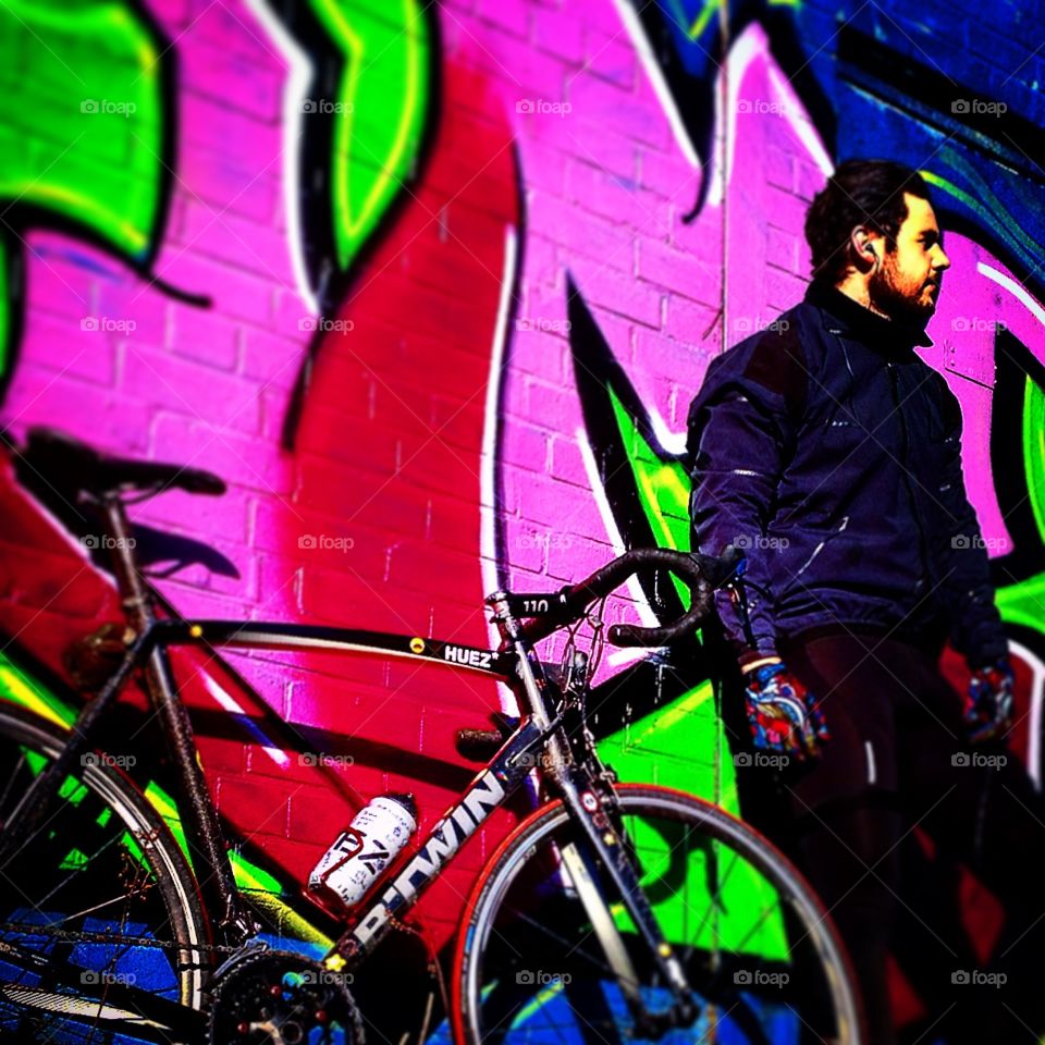 Graffiti Picture! Cycling and "Living the Dream" aka the AKA The Spin Doctor!