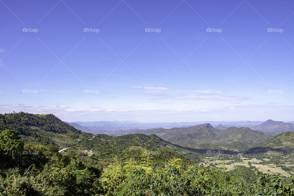 The beauty of mountains and sky at Phu Rua , Loei in Thailand.