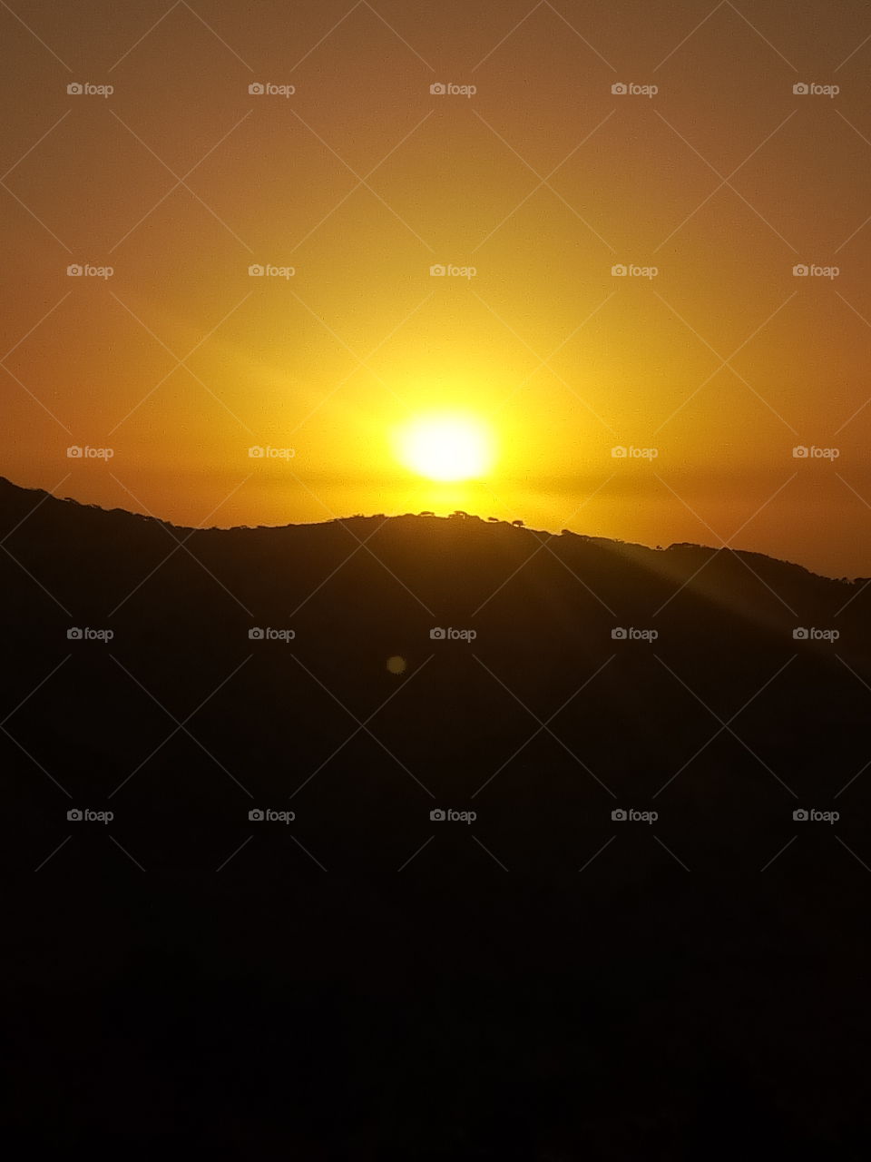 beautiful sunset from Atlas mountains Morocco