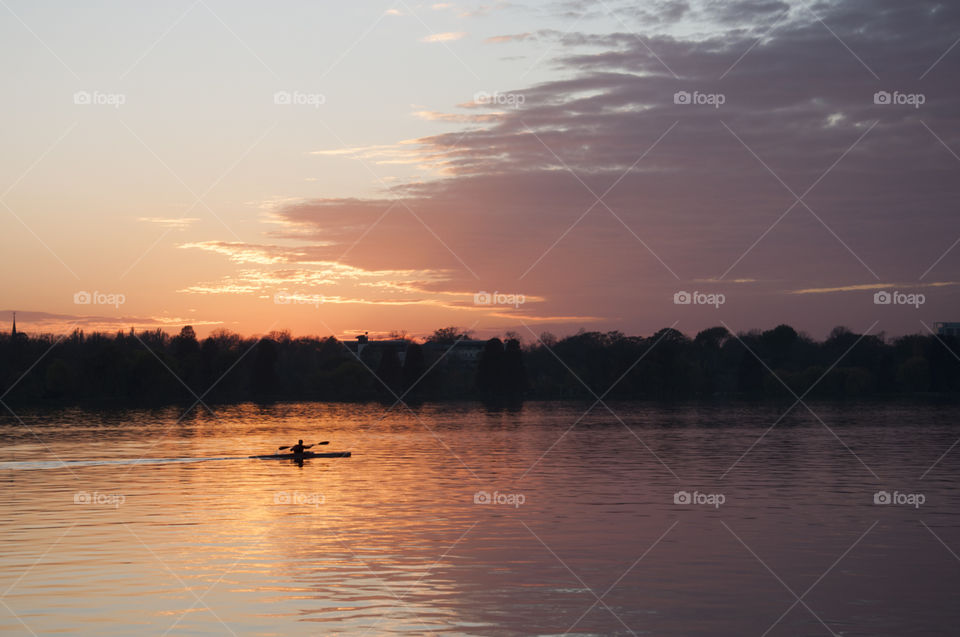 Dusk on a lake