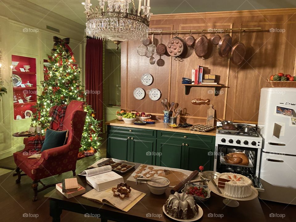 Dinner decoration set up at the White House