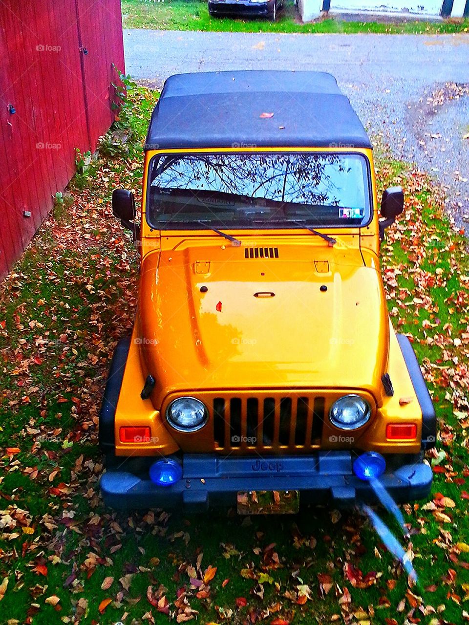 Jeep Wrangler in the Fall