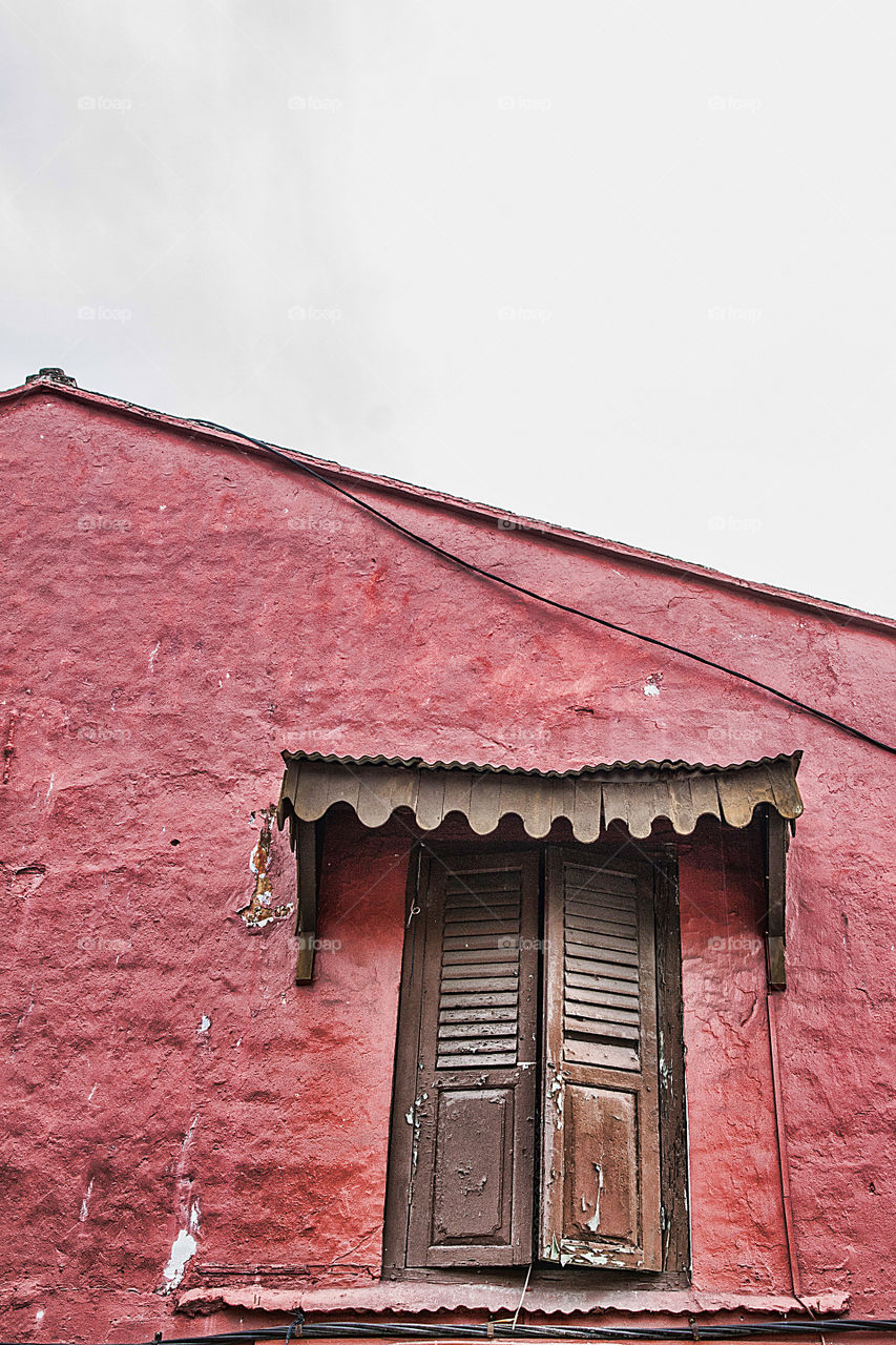 View of a old house window