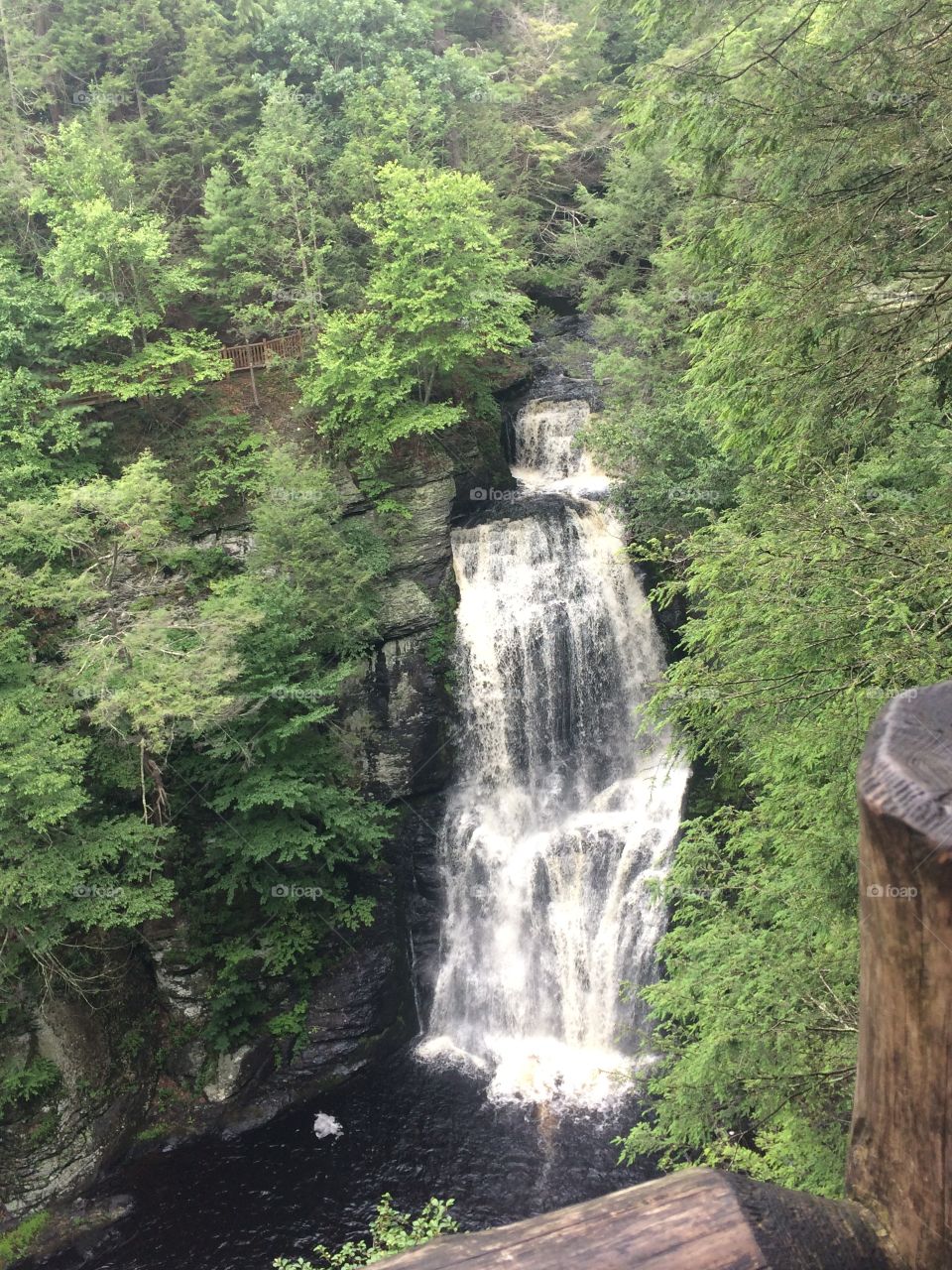 Waterfall at bush kill falls 