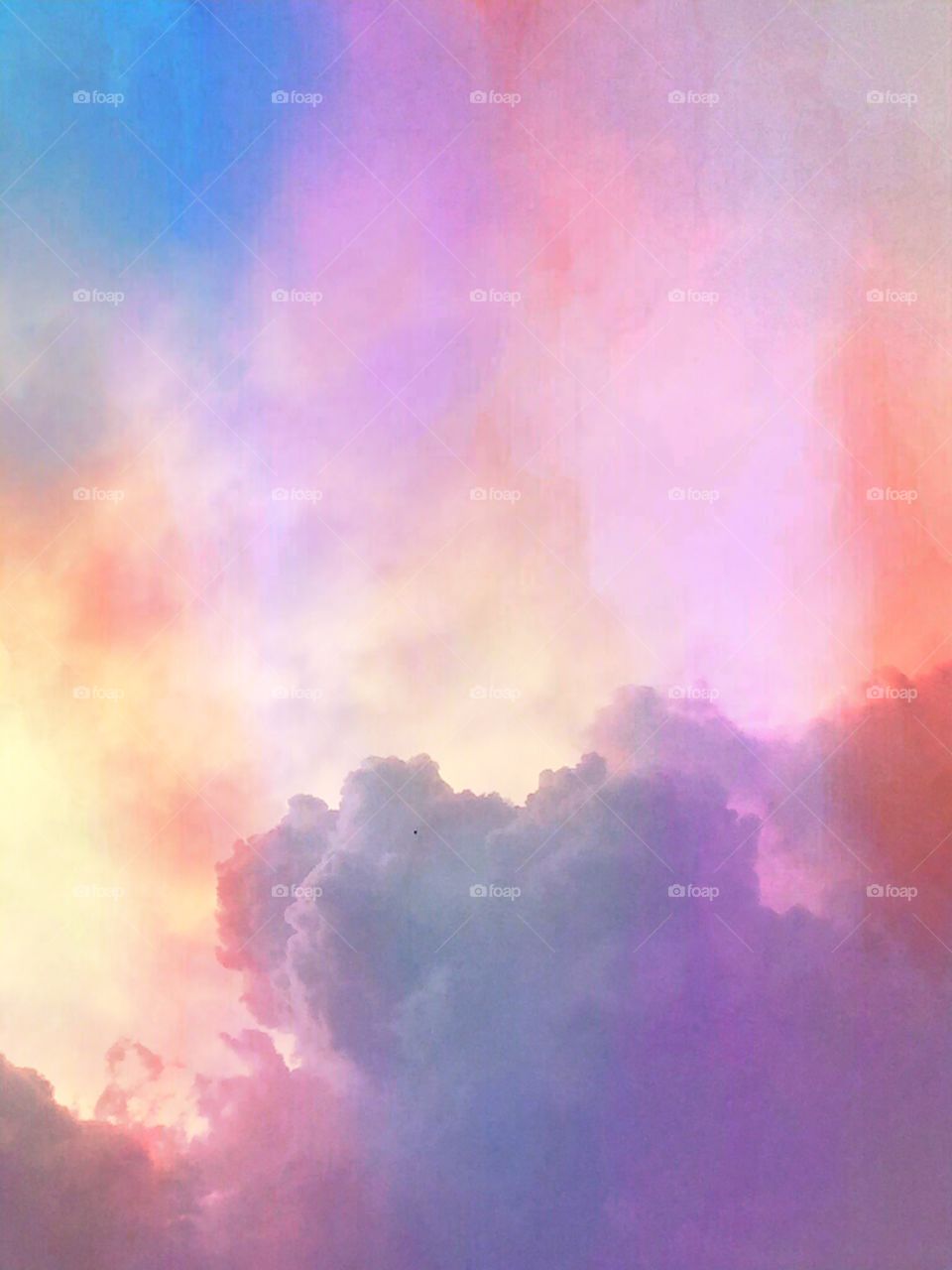 Graceful rainbow fluff