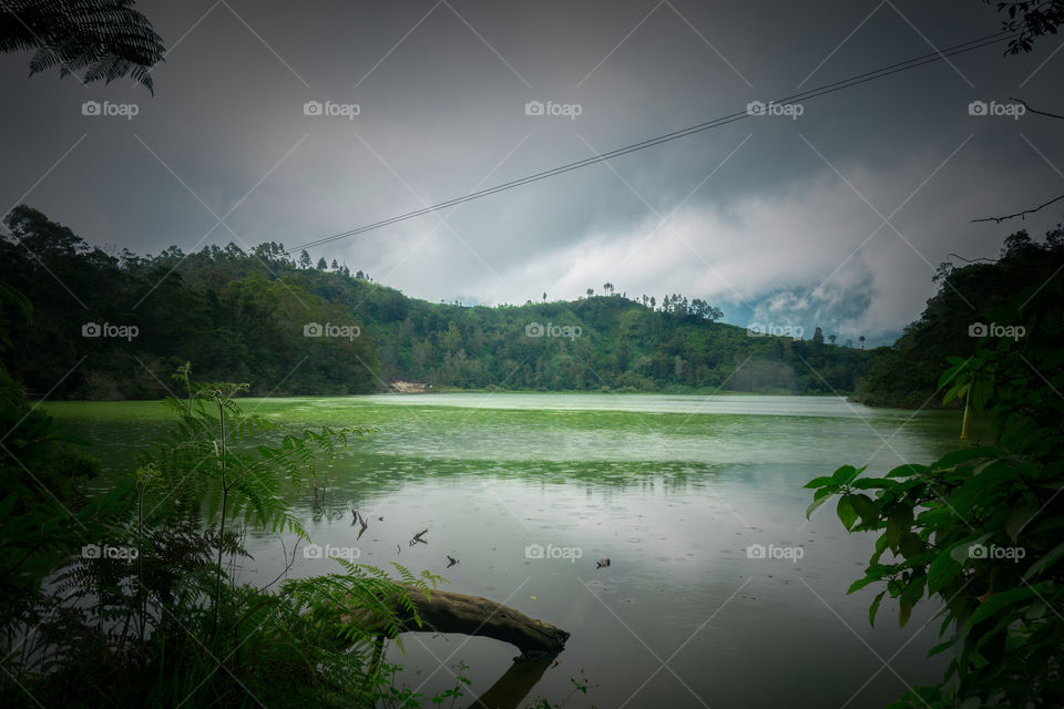 warna lake at dieng plateau wonosobo central java