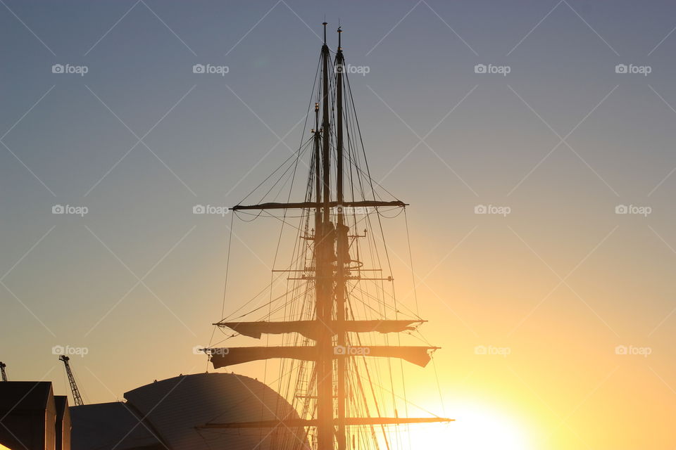 Sailing in the past. Rigging