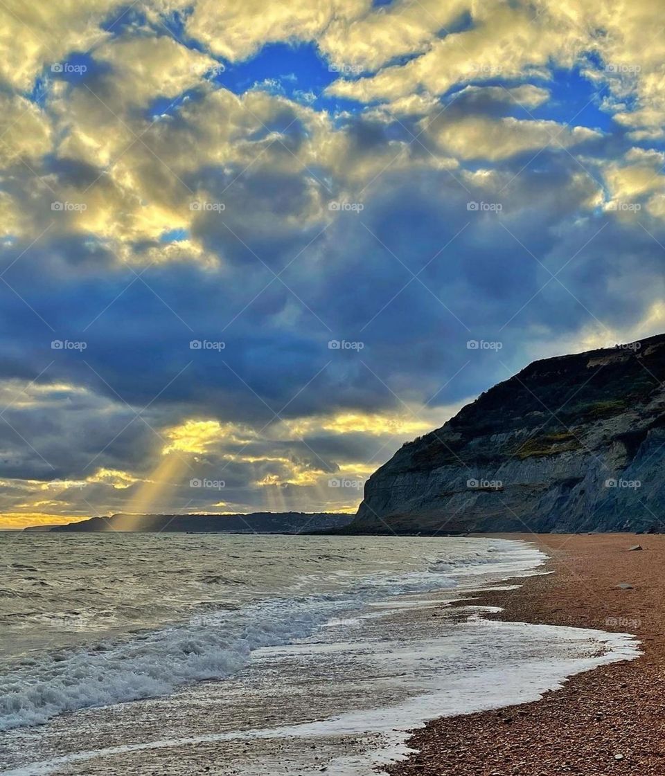 sunset view with sea

￼