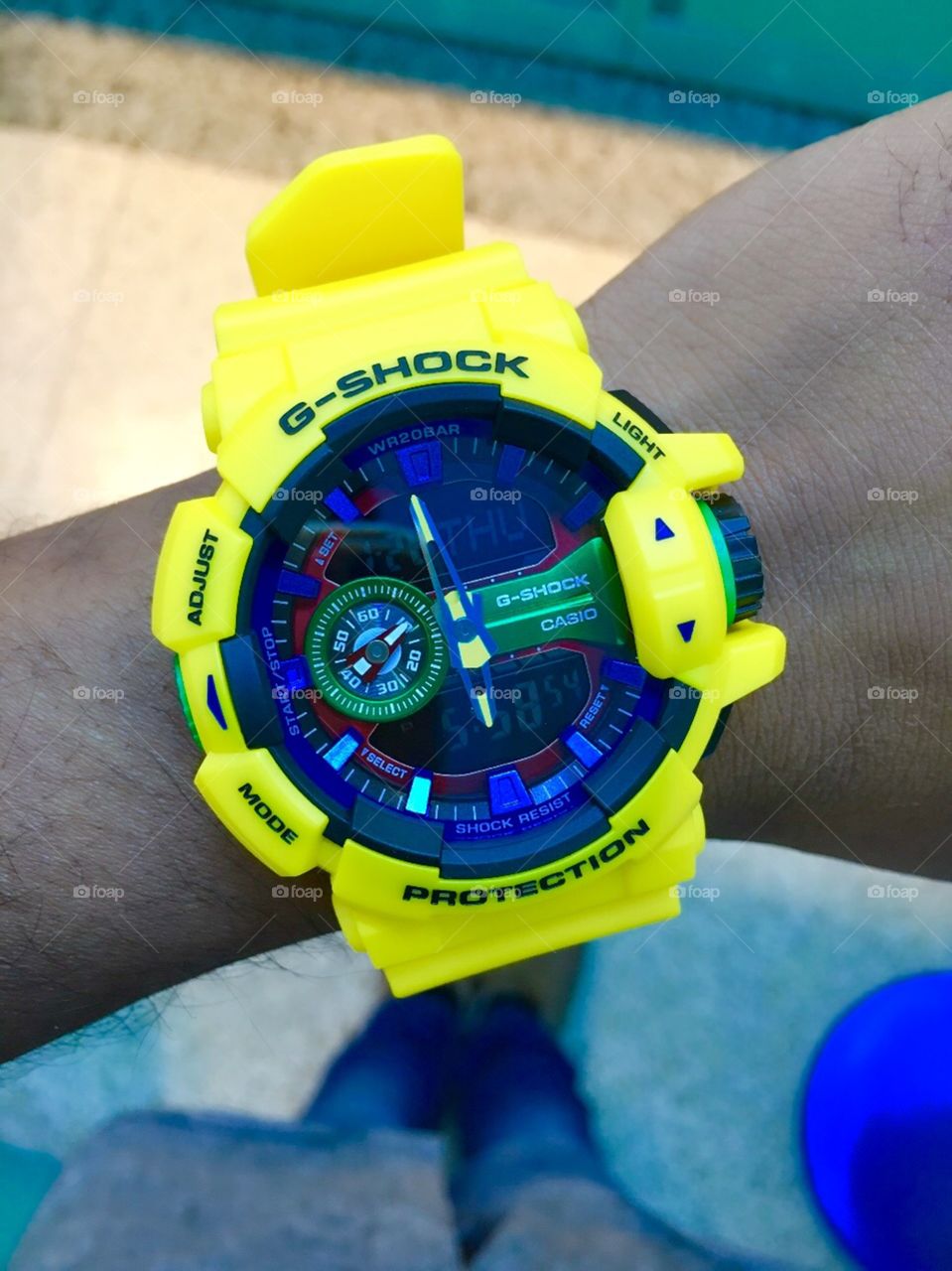 Yellow gmix G-Shock Casio time 