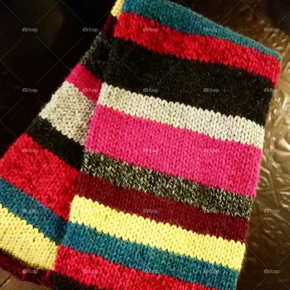 Cashmere Striped Cowl