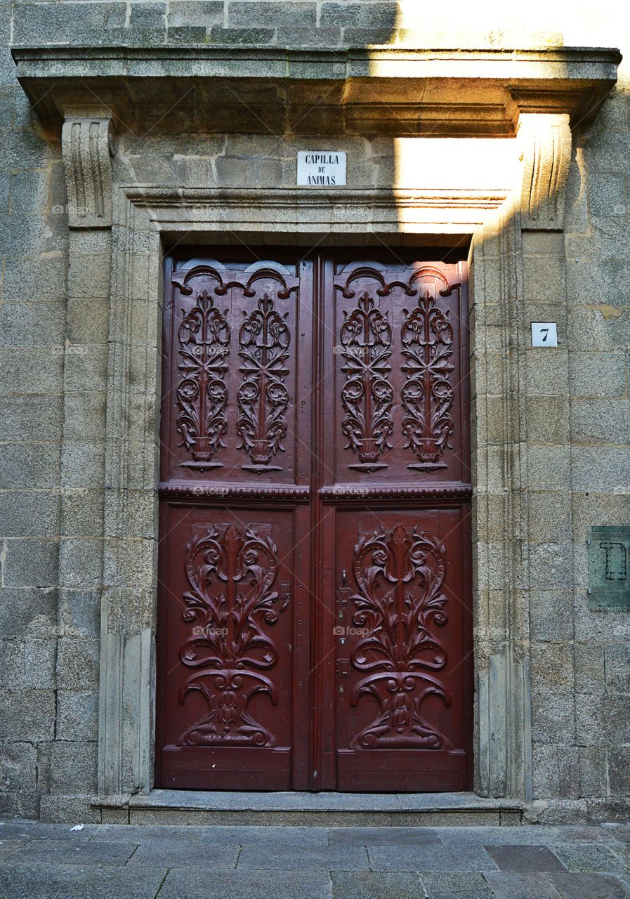 Door of Capilla de Ánimas, Santiago de Compostela