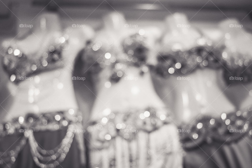 Shiny and blury belly dance suits