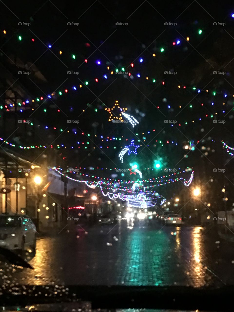 Night lights at Christmas