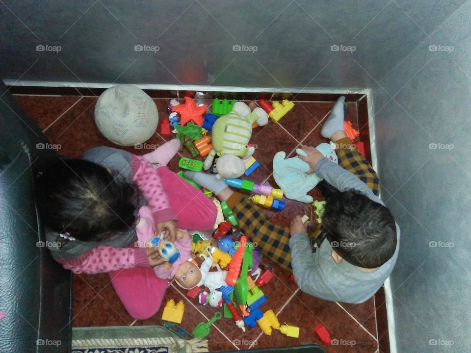 two chidren plays Togetherness.