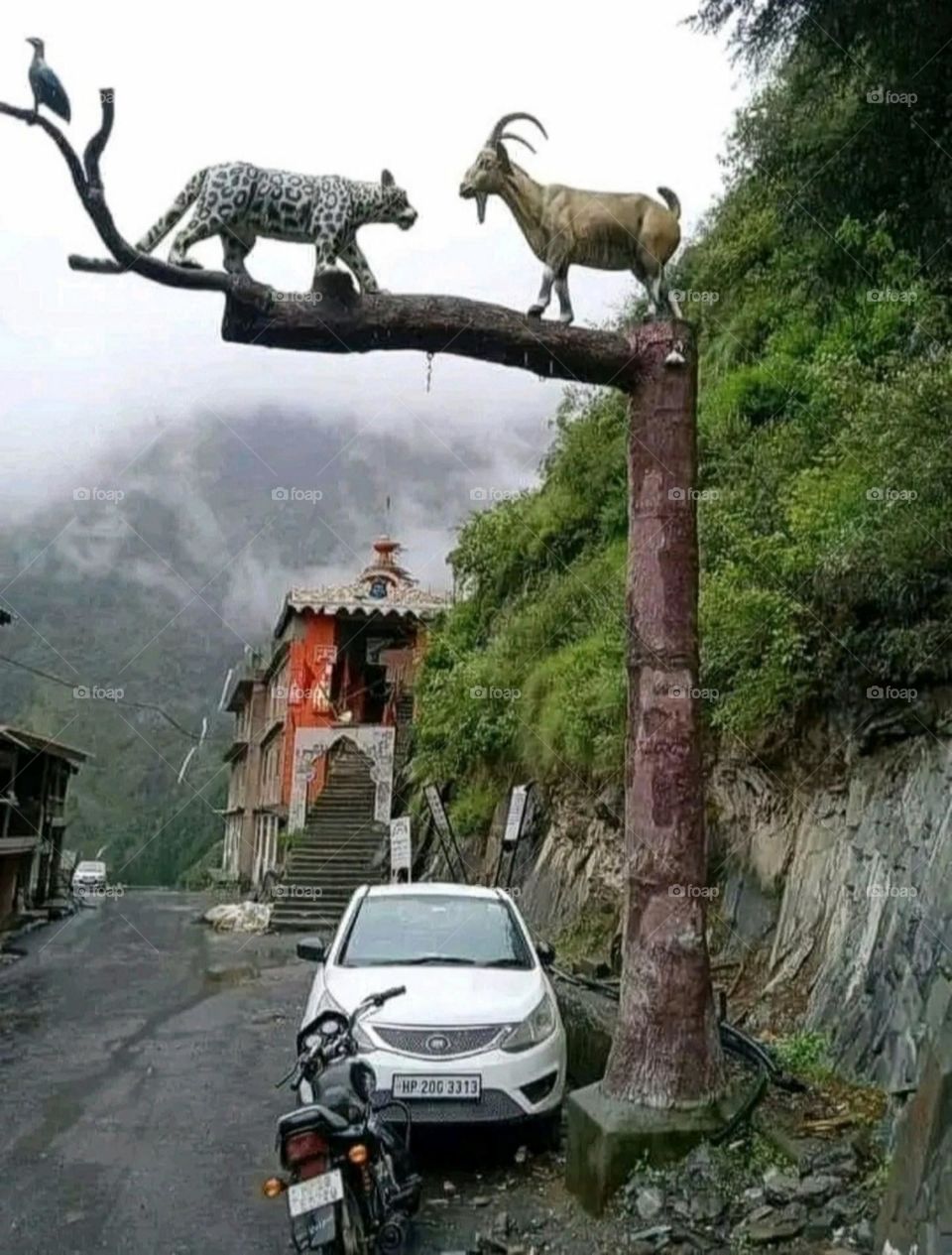 A most beautiful and attractive view of the mountains. Himachal Pradesh, India.