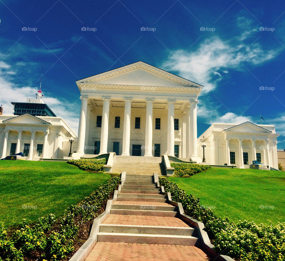 The Virginia state house in Richmond