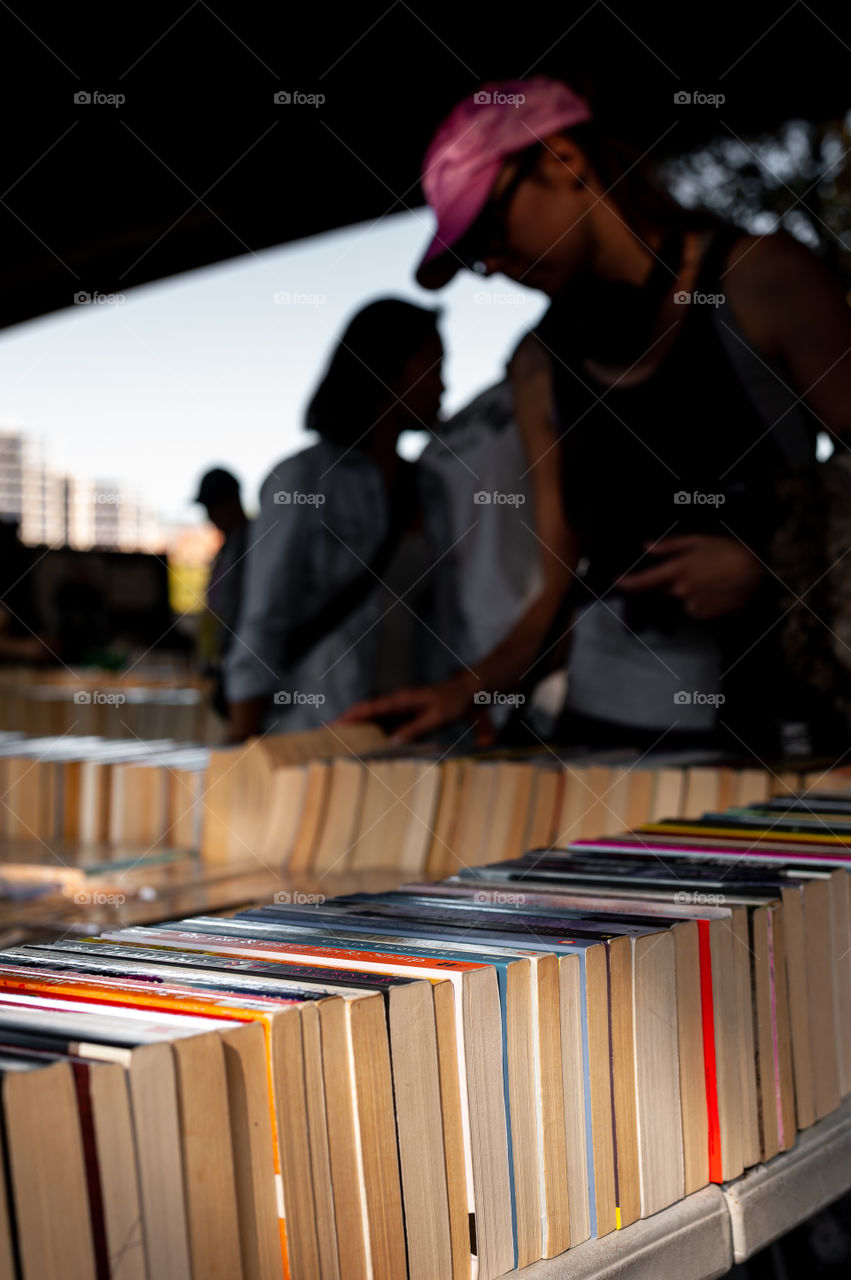 Street book seller.