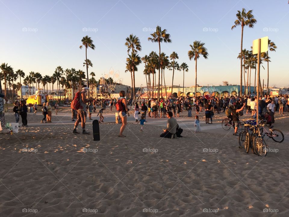 Music festival at Venice Beach in Los Angeles, California 