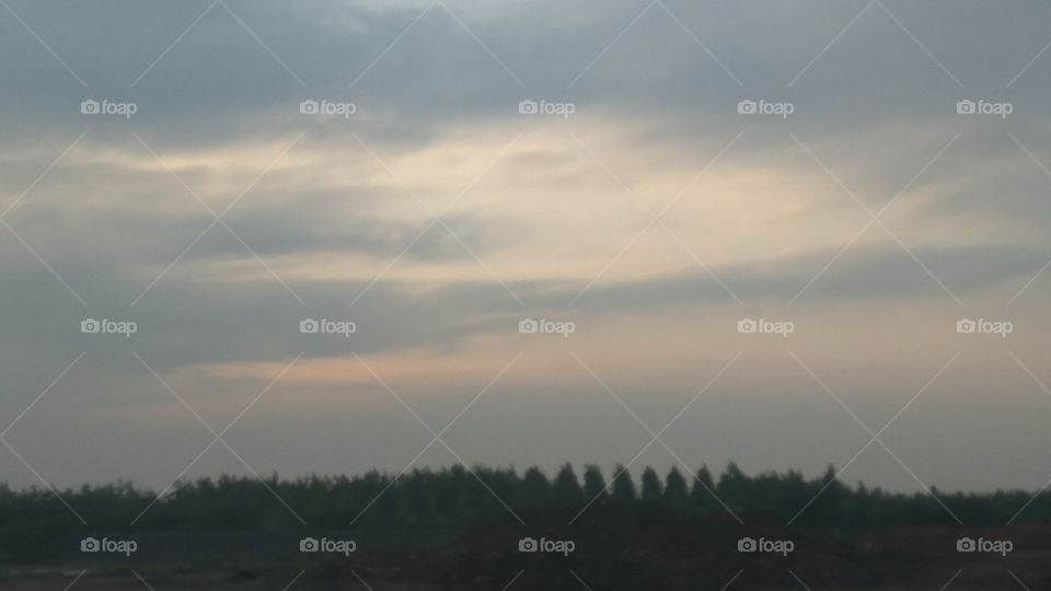 lovely sky with natural clouds