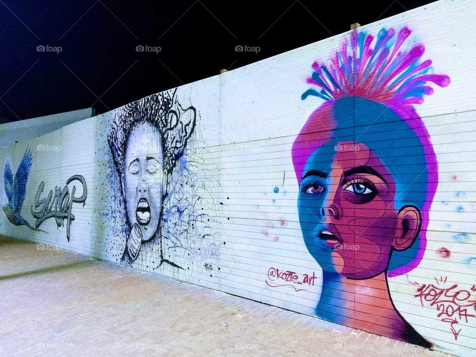 Graffiti em muro, San Andrés