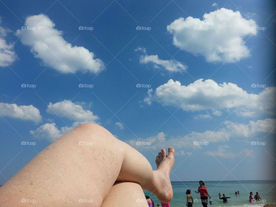 legs in the clouds
