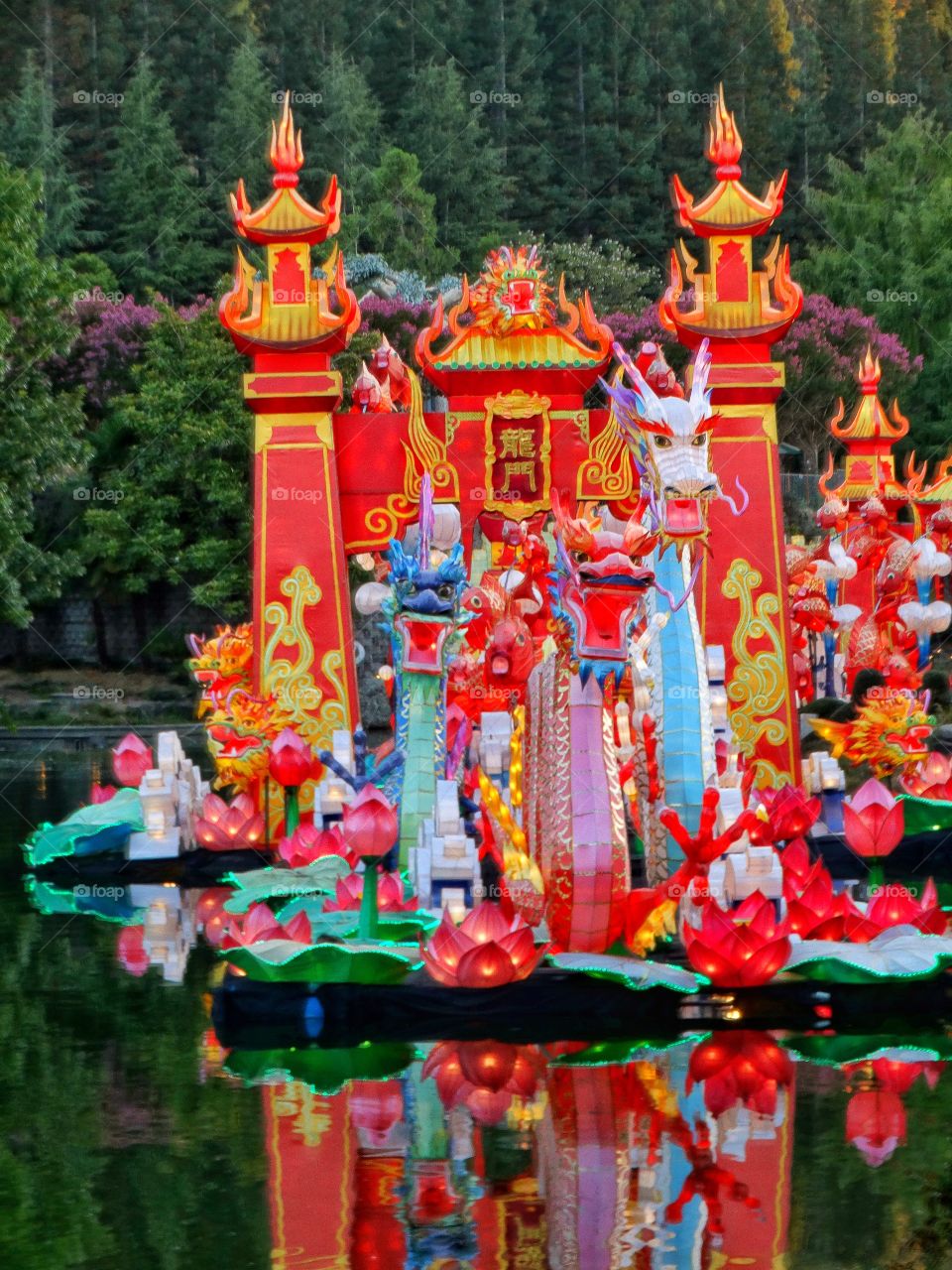 Colorful Chinese Dragon Boat
