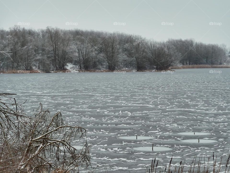 Frozen lake