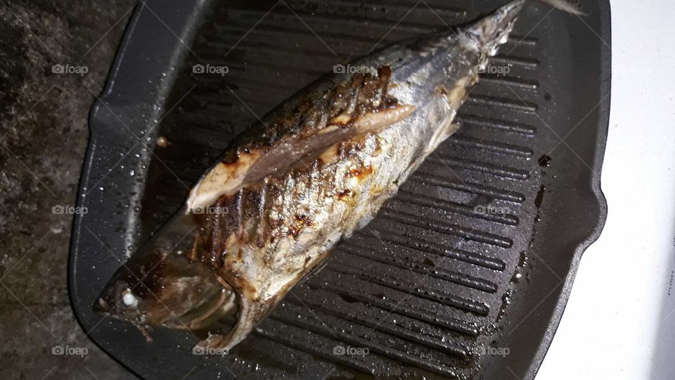 Grilled fresh tuna, seasoned with plain salt and vinegar. Locally called Tulingan in the Philippines.